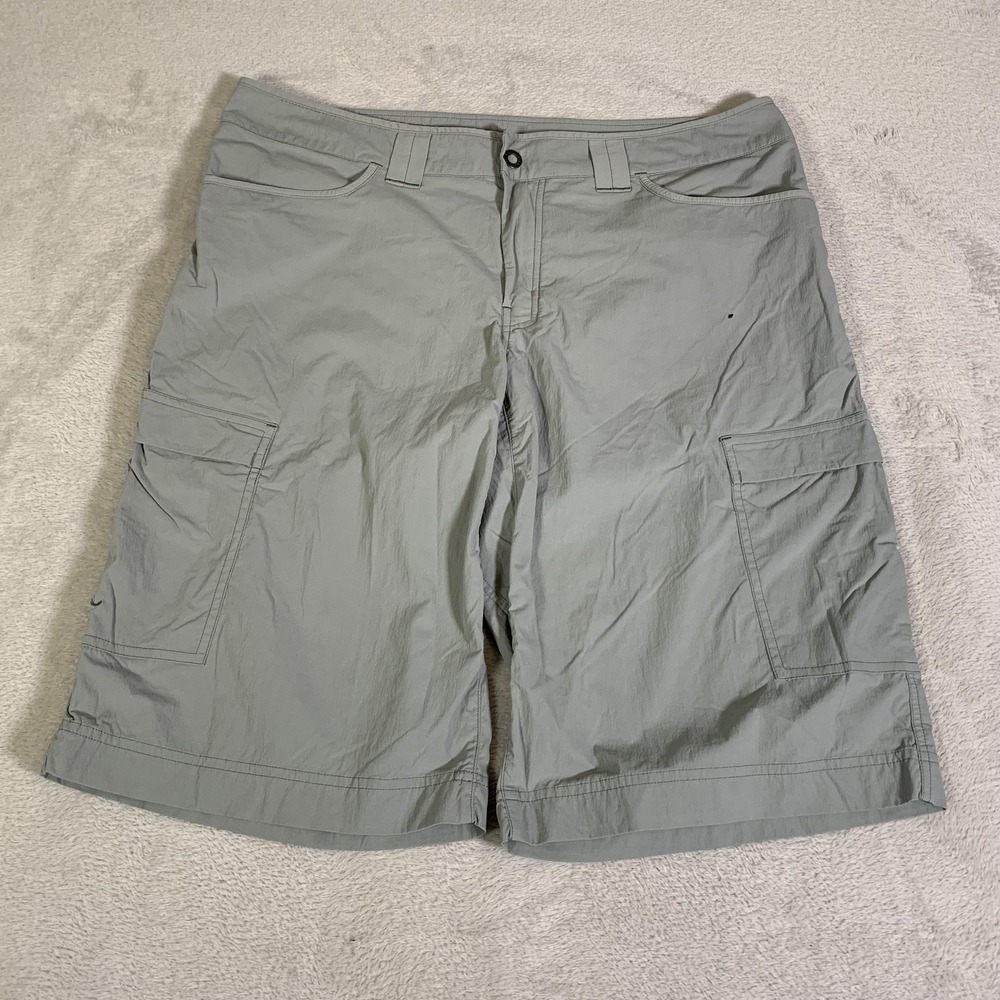 Arc'teryx Shorts Mens 36 Gray Cargo Hiking Quick Dry Stretch 13" Inseam FLAW